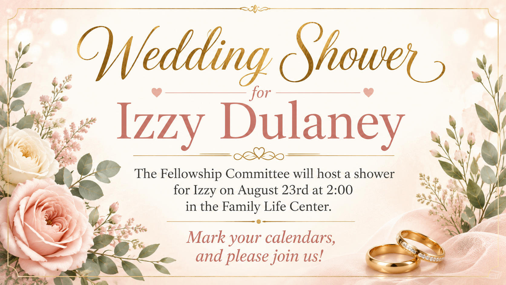 Wedding Shower — Izzy Dulaney